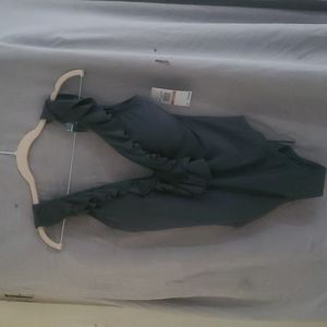 Grey one piece bathing suit